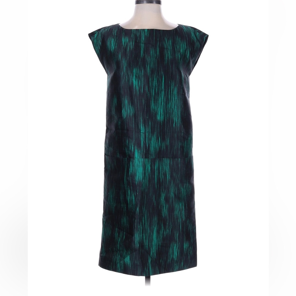 Michael Kors Black and Green Striped Dress